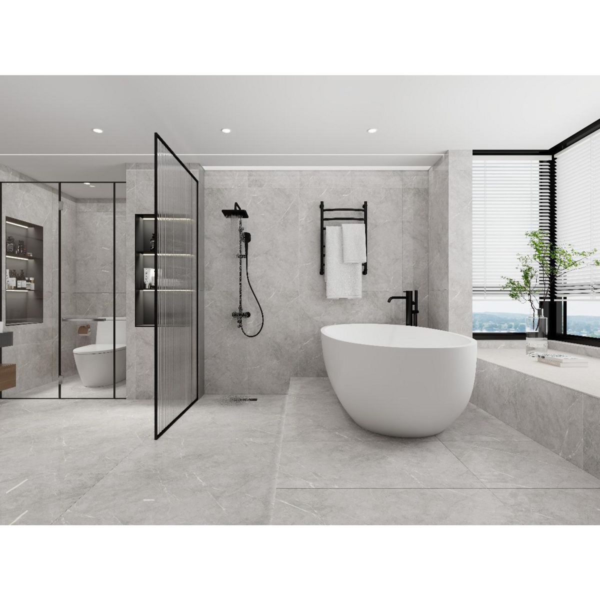  - Gres Porcelanico Gris Marmol 60x120cm 2.16m2