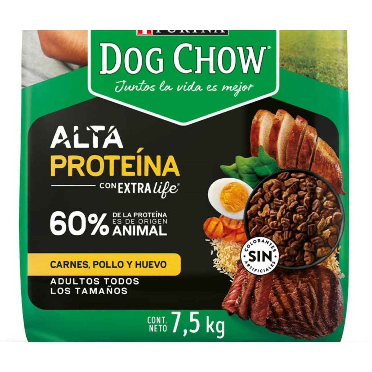 DOG CHOW - Adultos Todos los Tamaños Alta Proteína 7.5kg