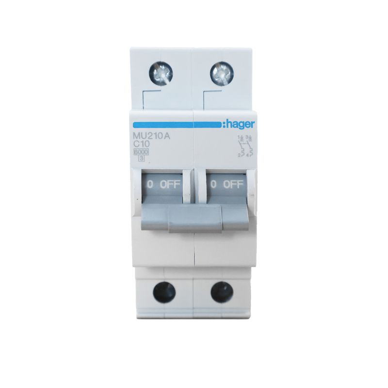 HAGER - Interruptor Termomagnética 2 polos x 10A