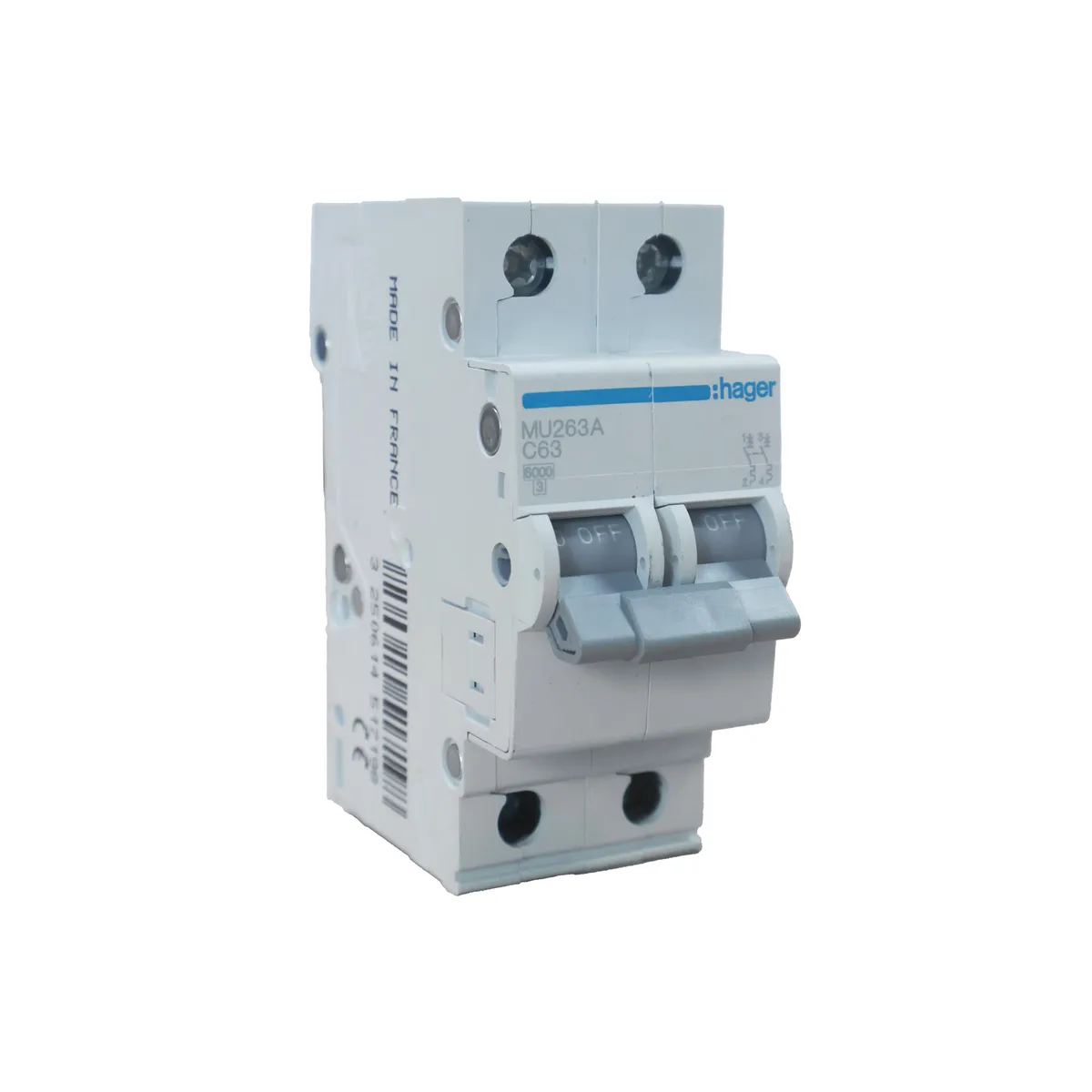 HAGER - Interruptor Termomagnética 2 polos x 63A