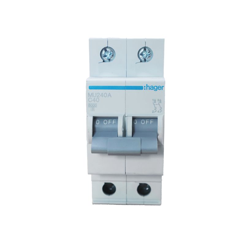 HAGER - Interruptor Termomagnética 2 polos x 40A
