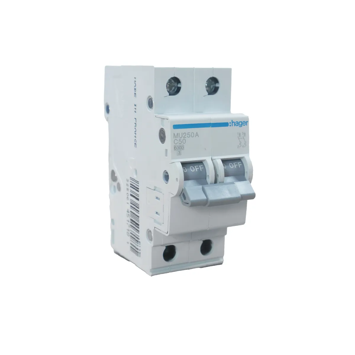 HAGER - Interruptor Termomagnética 2 polos x 50A