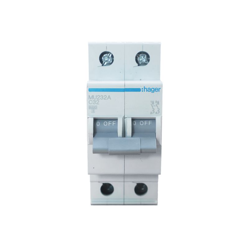 HAGER - Interruptor Termomagnética 2 polos x 32A