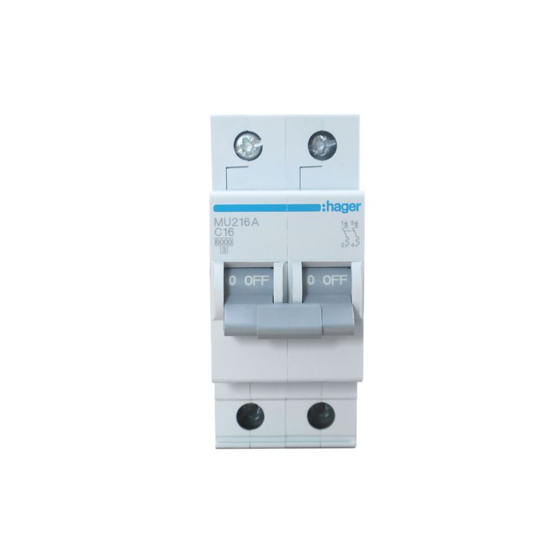 HAGER - Interruptor Termomagnética 2 polos x 16A