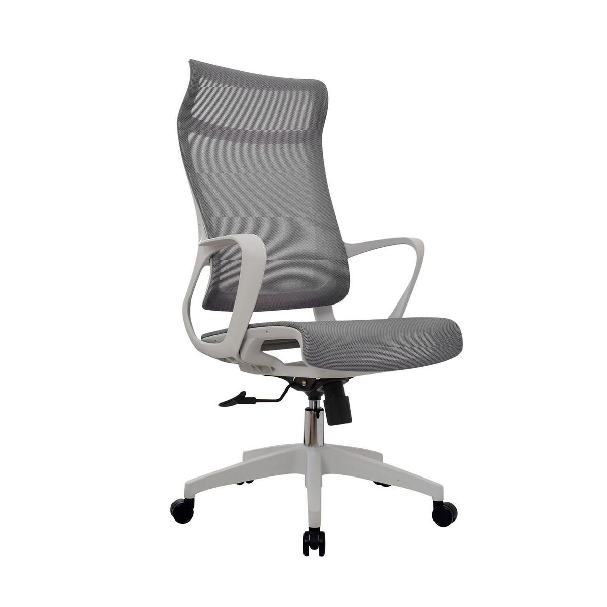 BONNO - Silla de Oficina Respaldar Alto Rigs Gris