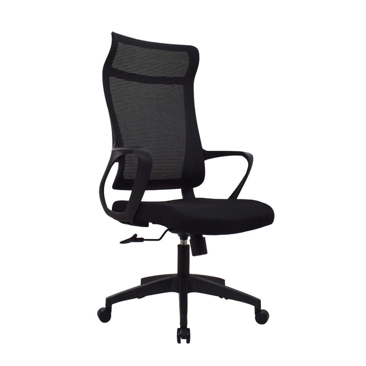 BONNO - Silla de Oficina Respaldar Alto Rigs Negro