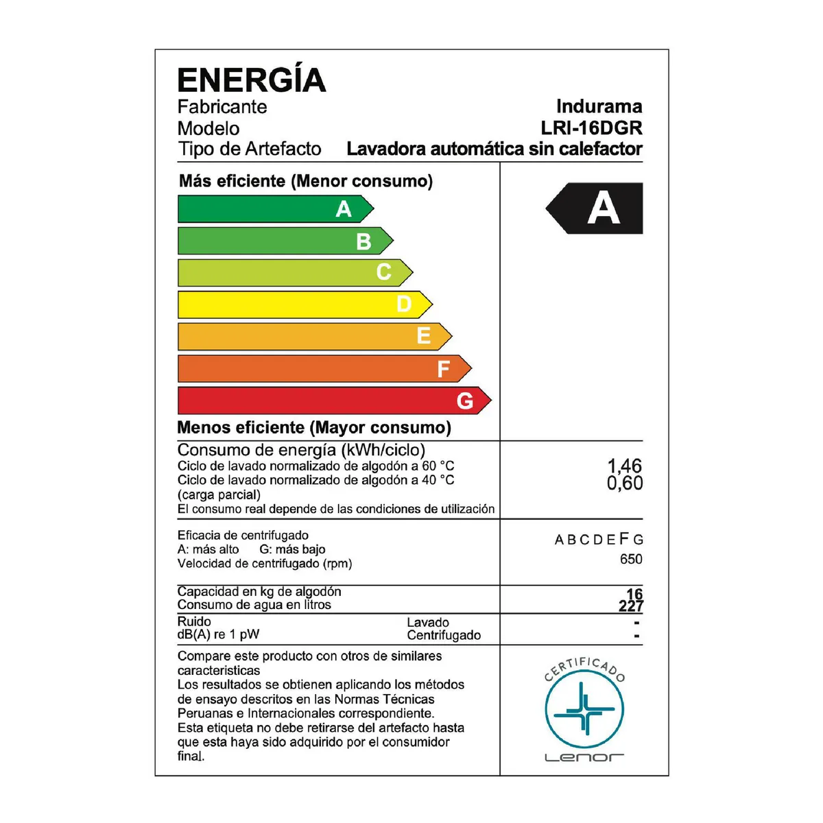 INDURAMA - Lavadora Automática LRI-16DGR