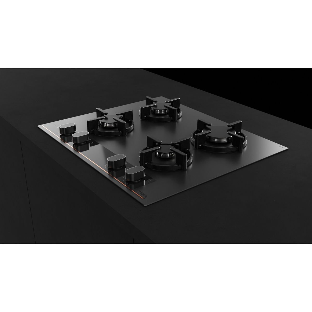 TEKA - Cocina a Gas 4 Platos Negro Mate GBC 64-G