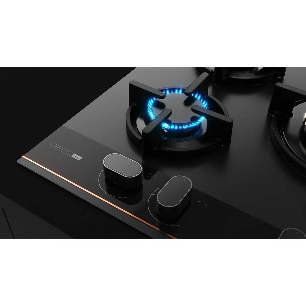 TEKA - Cocina Empotrable A Gas 5 Hornillas Teka GBC 75-G1 Negro Mate