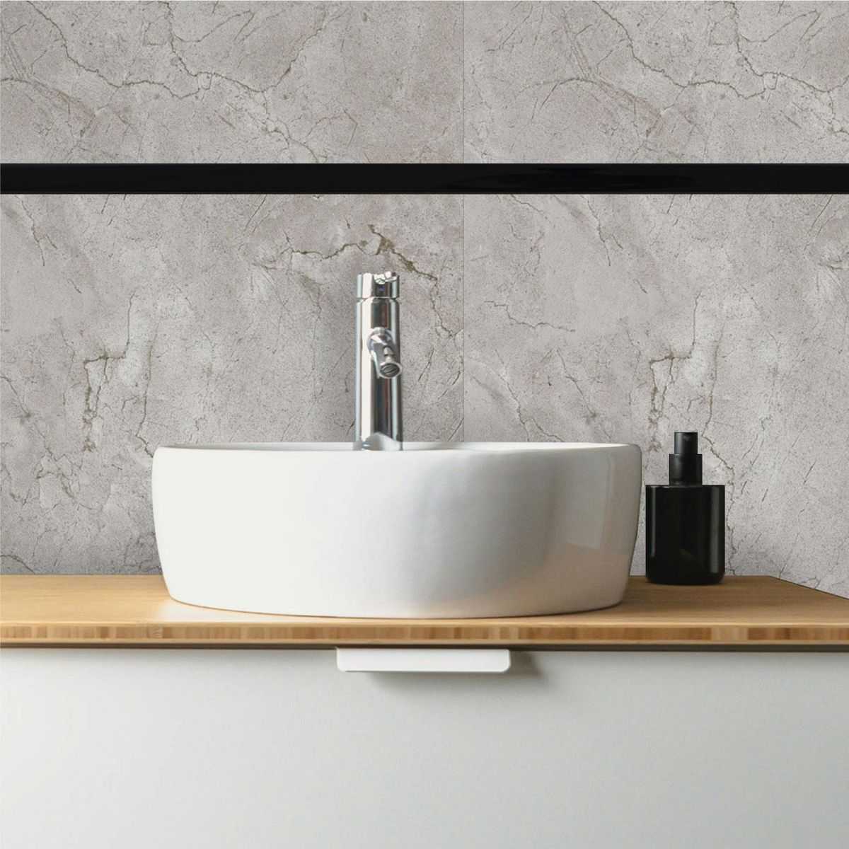 KANTU - Decorado Recto Negro Brillante