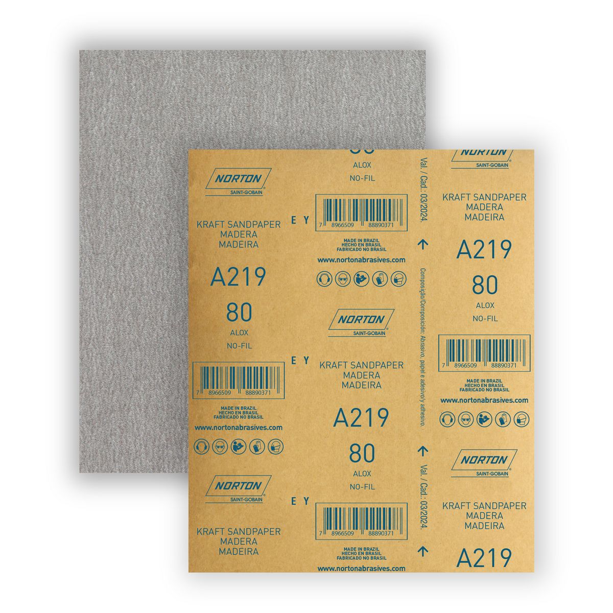 NORTON - Lija Madera A219 Grano 80