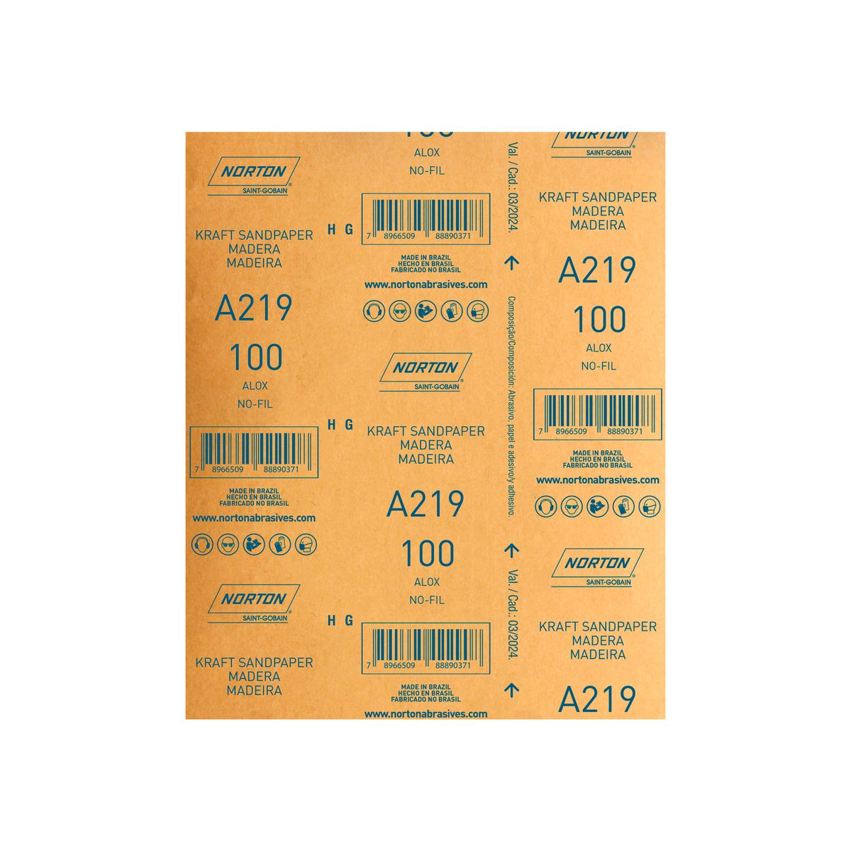 NORTON - Lija Madera A219 Grano 100