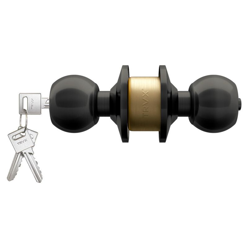 TRAVEX - Cerradura de Pomo Dormitorio NM-2500 Negro Mate