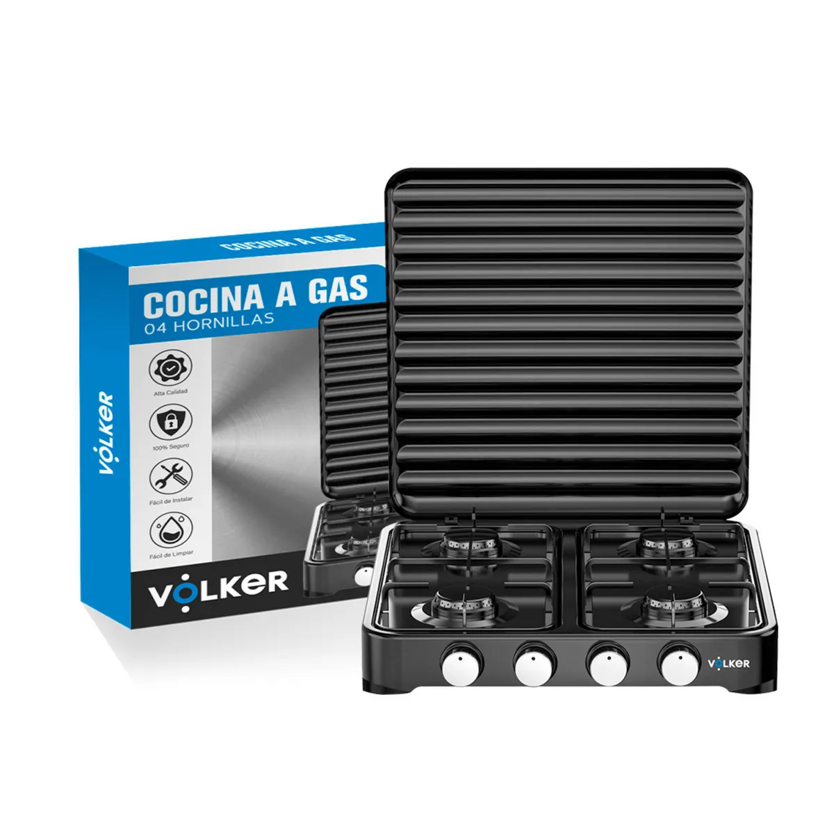 VOLKER - Cocina a Gas 4 Hornillas