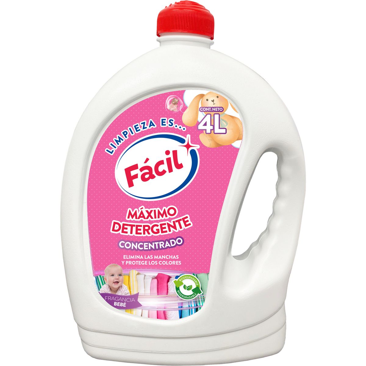 GENERICO - Detergente Líquido Facil Aroma Bebé 4L