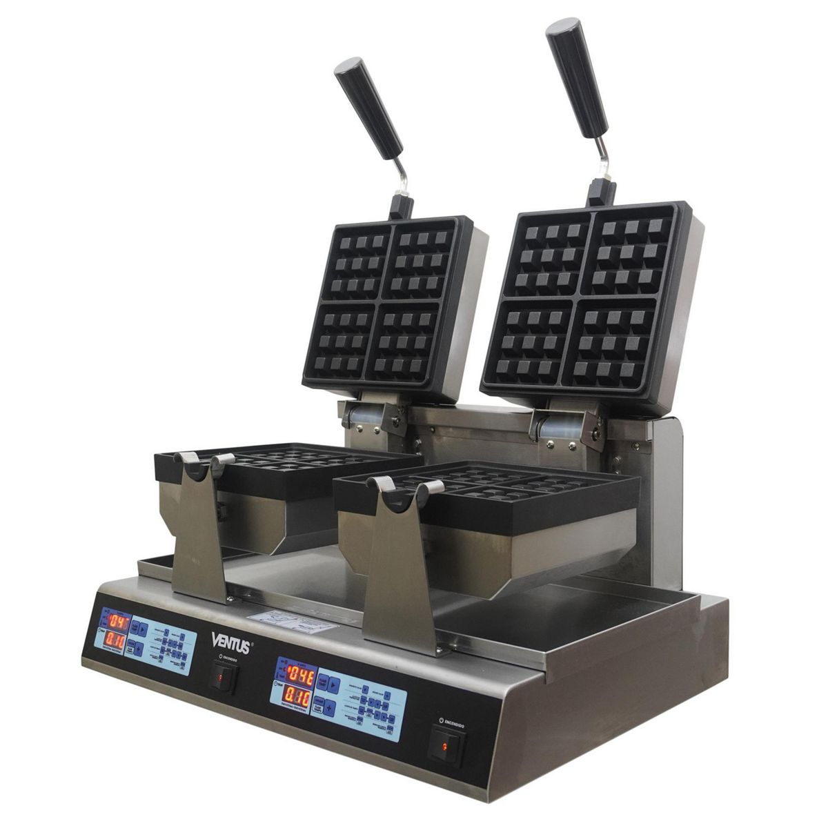 VENTUS - Wafflera Cuadrada Eléctrica Doble
