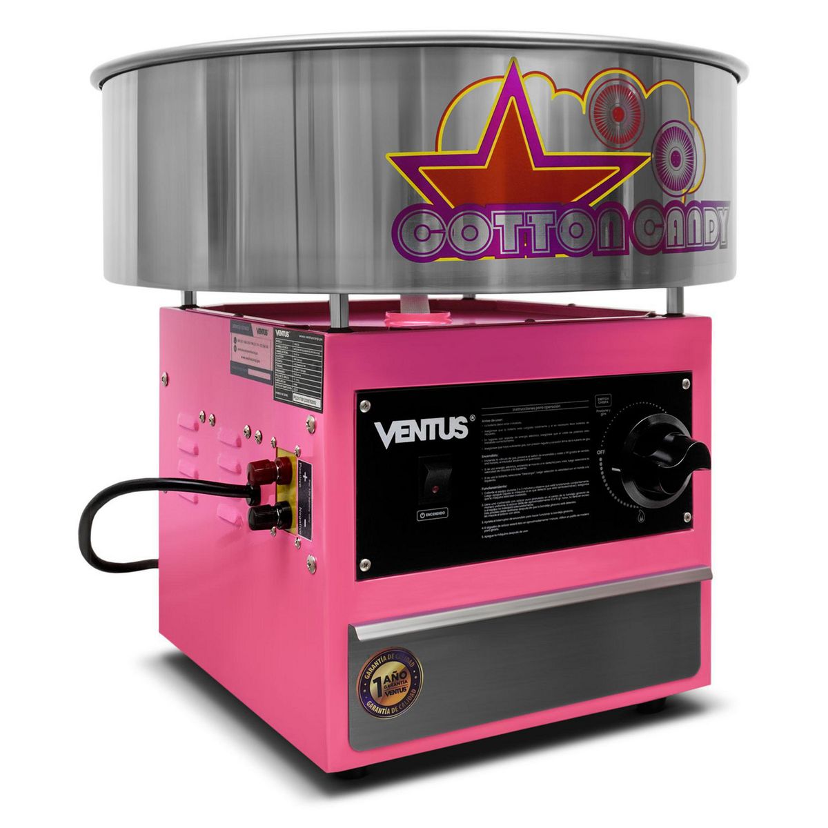 VENTUS - Máquina de Algodón de Azúcar a Gas
