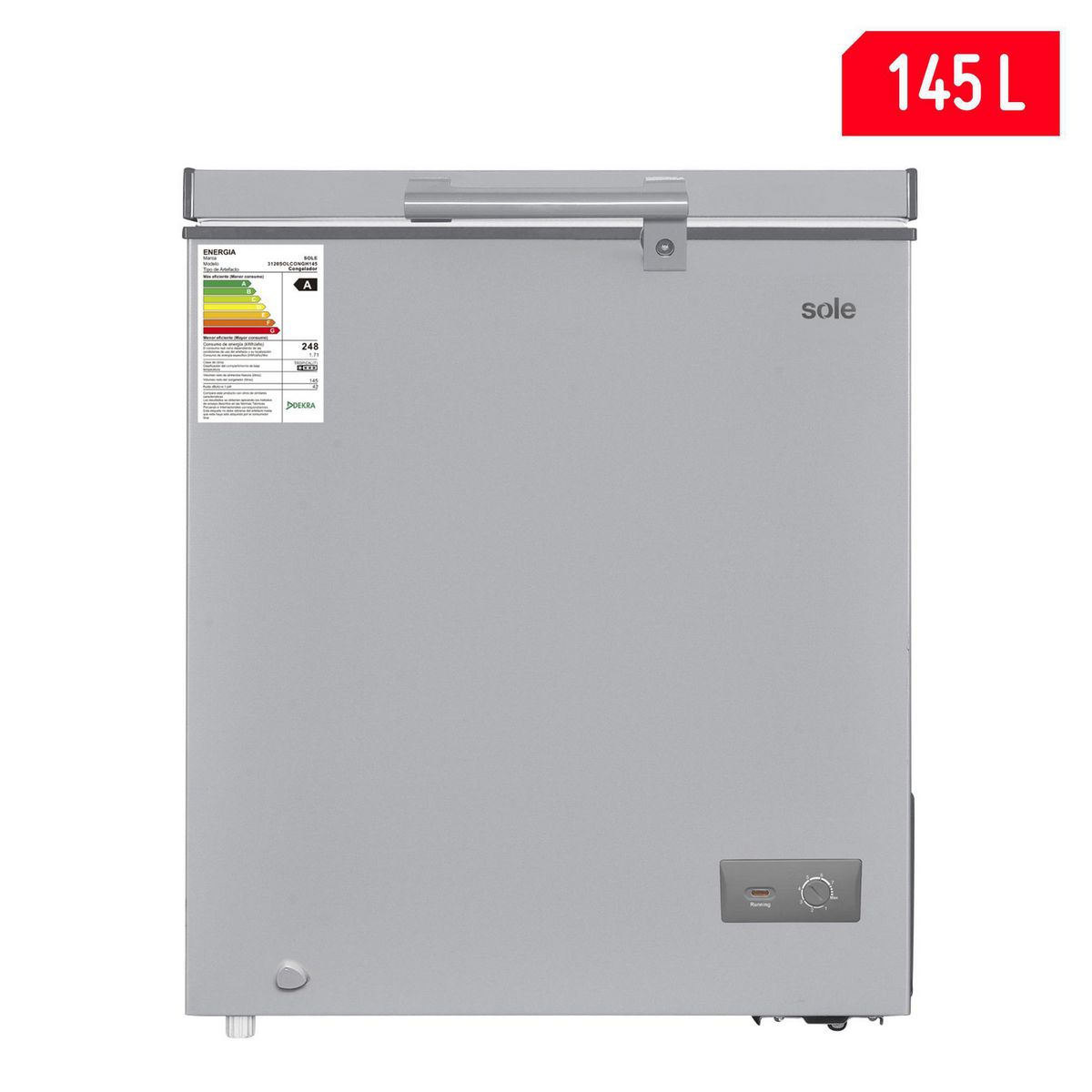 SOLE - Congeladora Sole Convencional 145 Litros SOLCONGH145