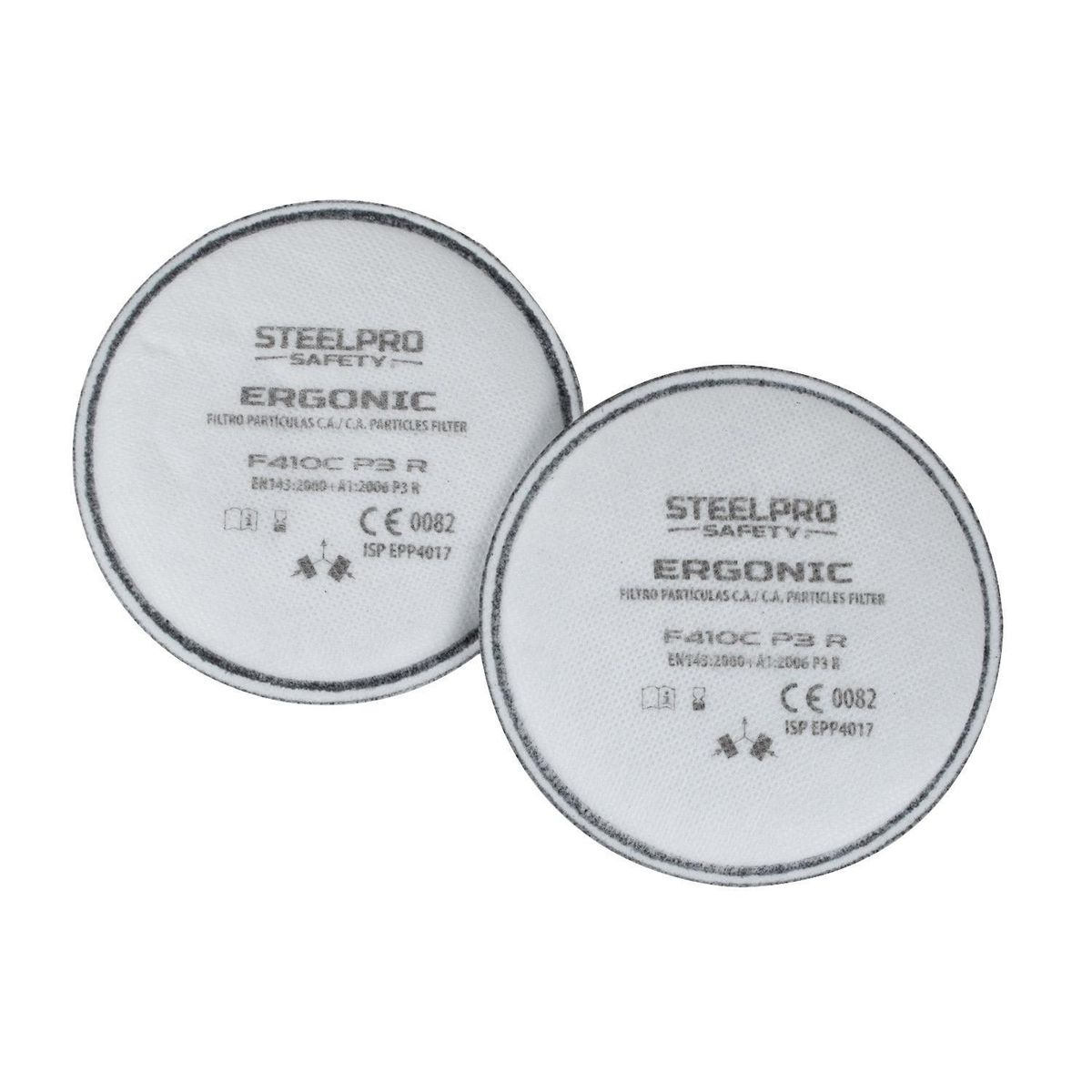  - Filtro Ergonic F410C P3 R Partículas C/CA Niveles Molestos VO Par Tipo Disco