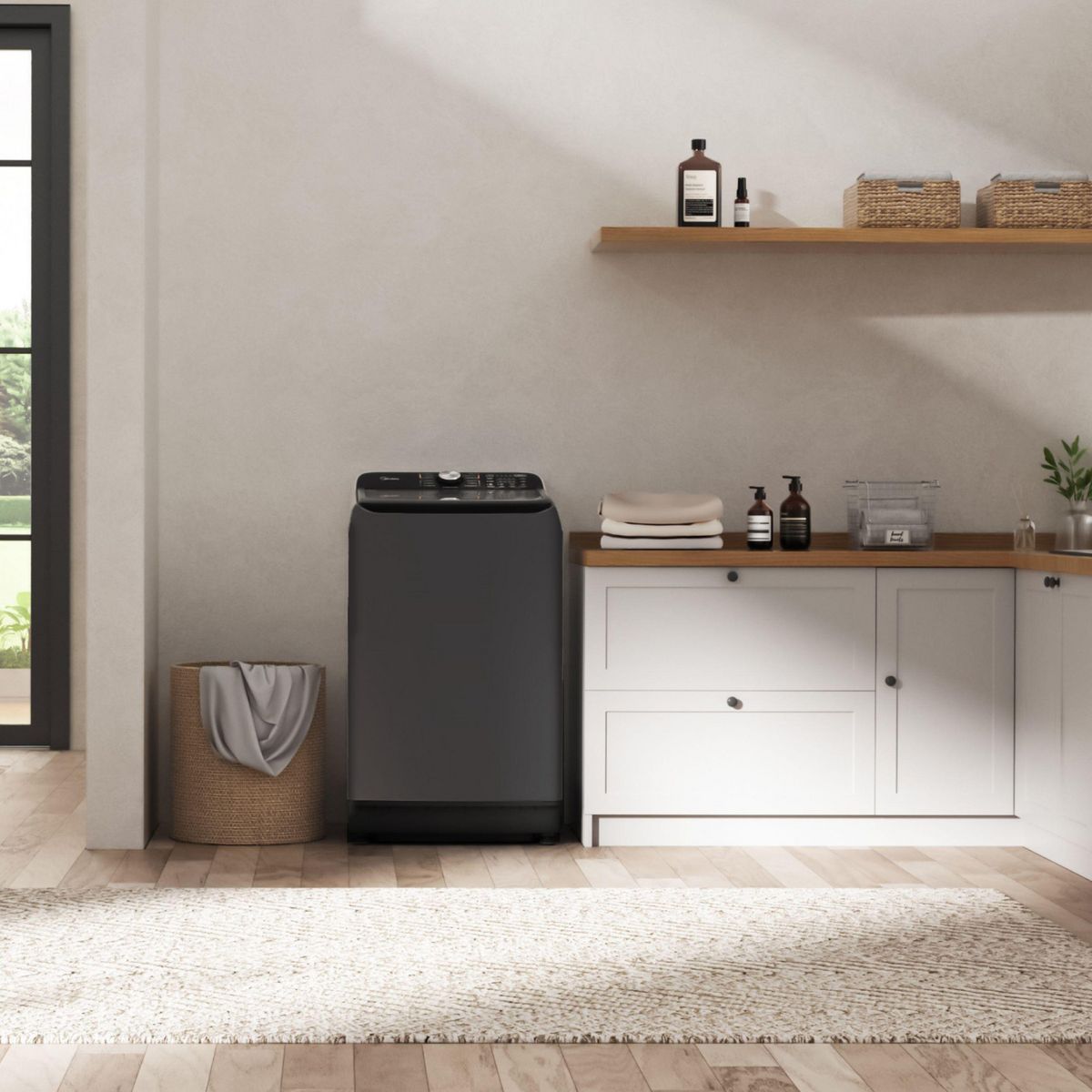 MIDEA - Lavadora Midea Carga Superior 16Kg Titanium MA512W160/T-PE 