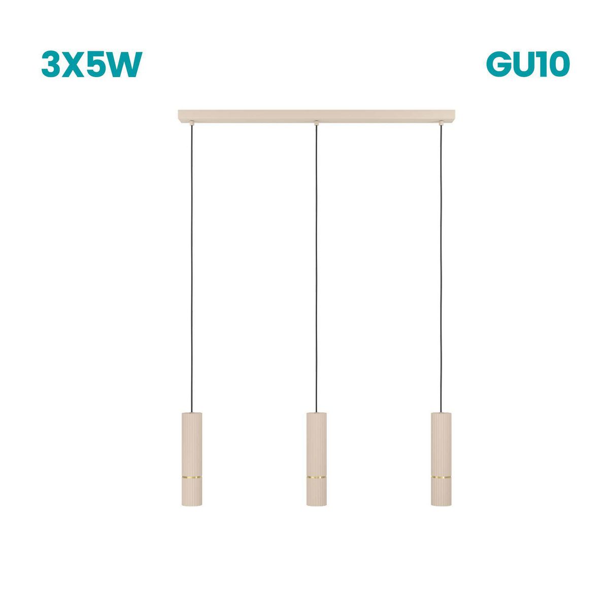 EGLO - Lámpara Colgante Caminia 3x5W