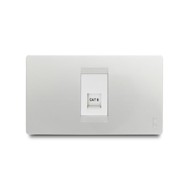 VETO - JACK DATOS SIMPLE RJ45 PLATA