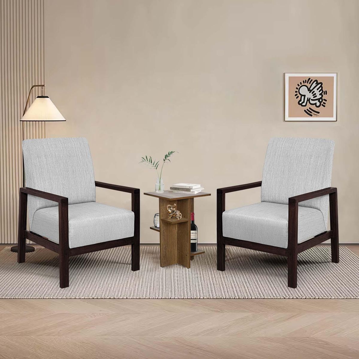 FORLI - Set 2 Sillas Poltronas + 1 Mesa de Centro
