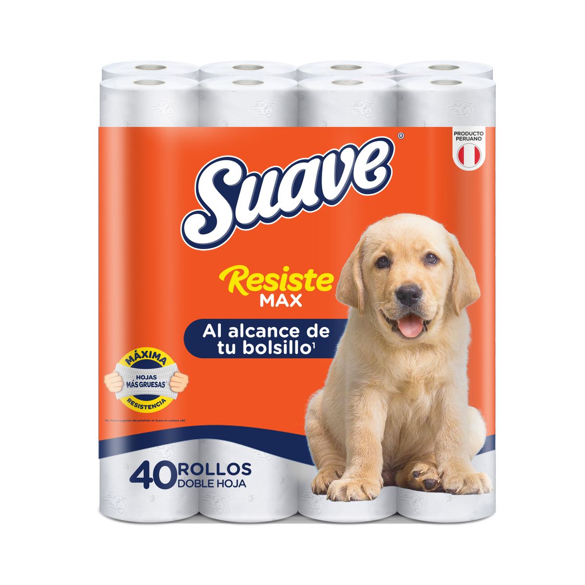 SUAVE - Papel Higiénico Suave Resistemax Doble Hoja x40