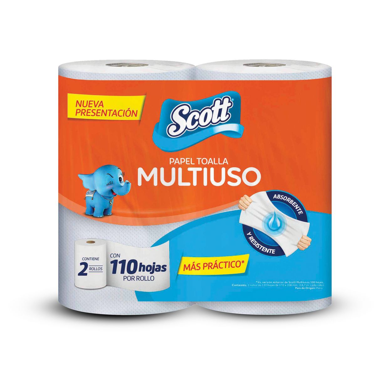 SCOTT - Scott Papel Toalla Multiuso x2