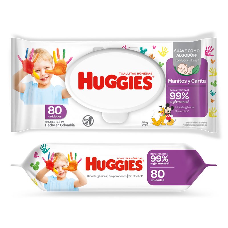 HUGGIES - HUGGIES MANITOS Y CARITAS X80