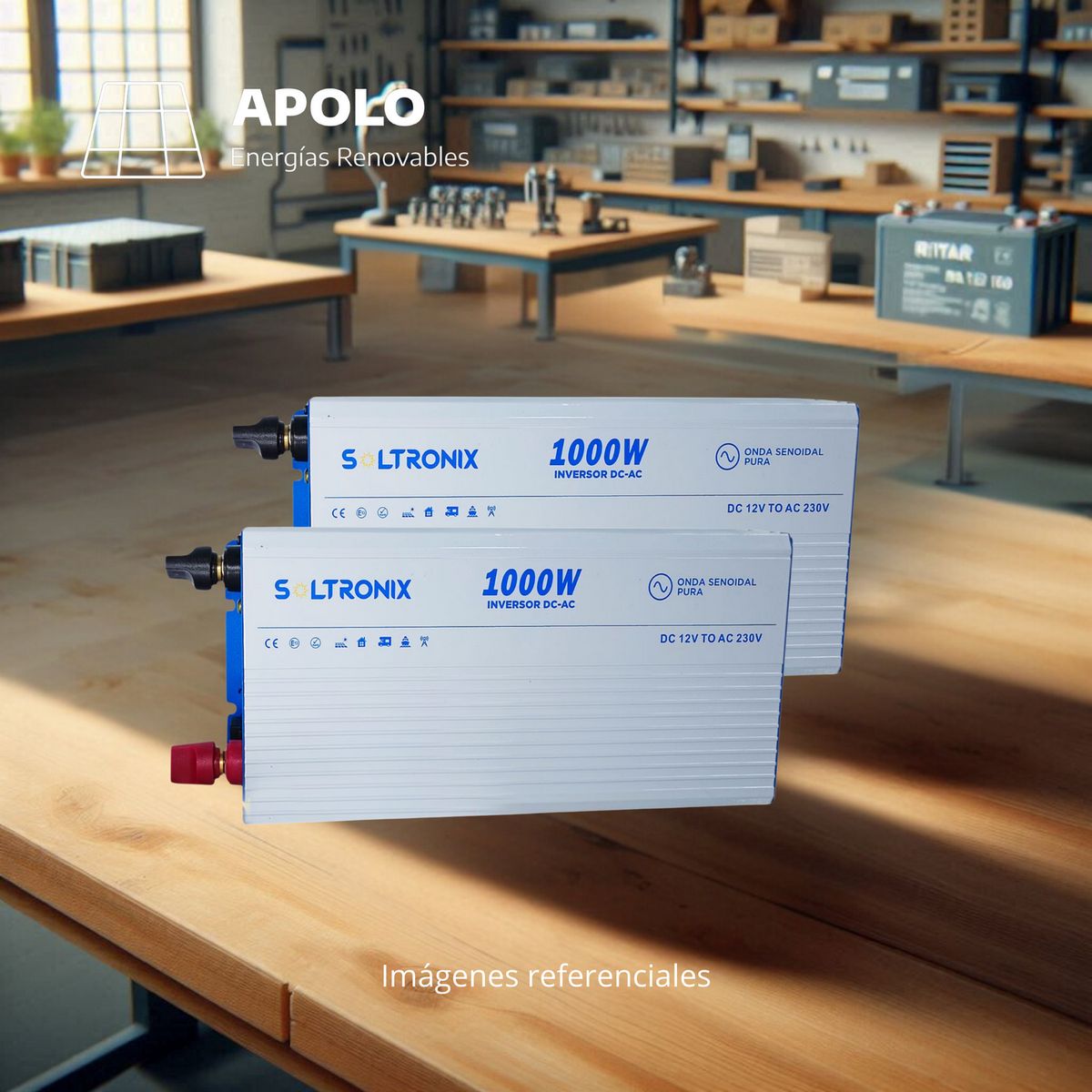 APOLLO - Inversor Soltronix 1000W 12V Onda Pura Apolo