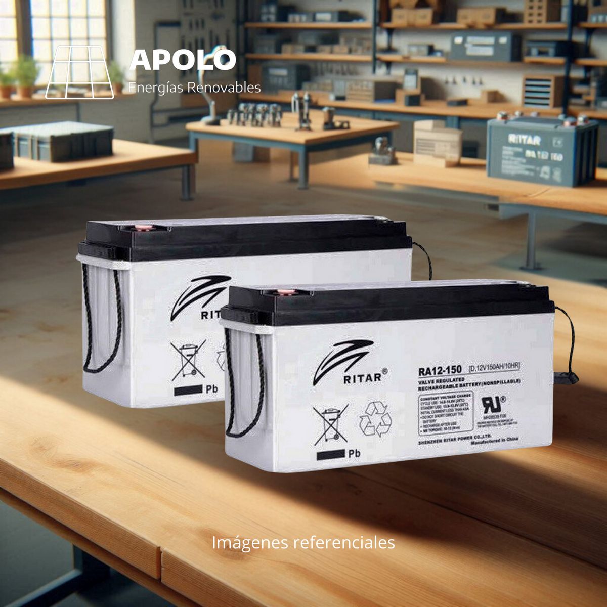 APOLLO - Batería Ritar 12V 150Ah Apolo