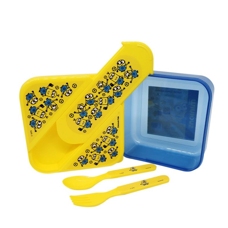 HOT WHEELS - Táper con Cubiertos Minions 500ml