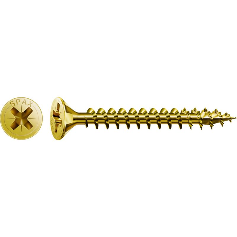 SPAX - Tirafón Cabeza Plana Bicro Yellox 3x30 S 25 pzs
