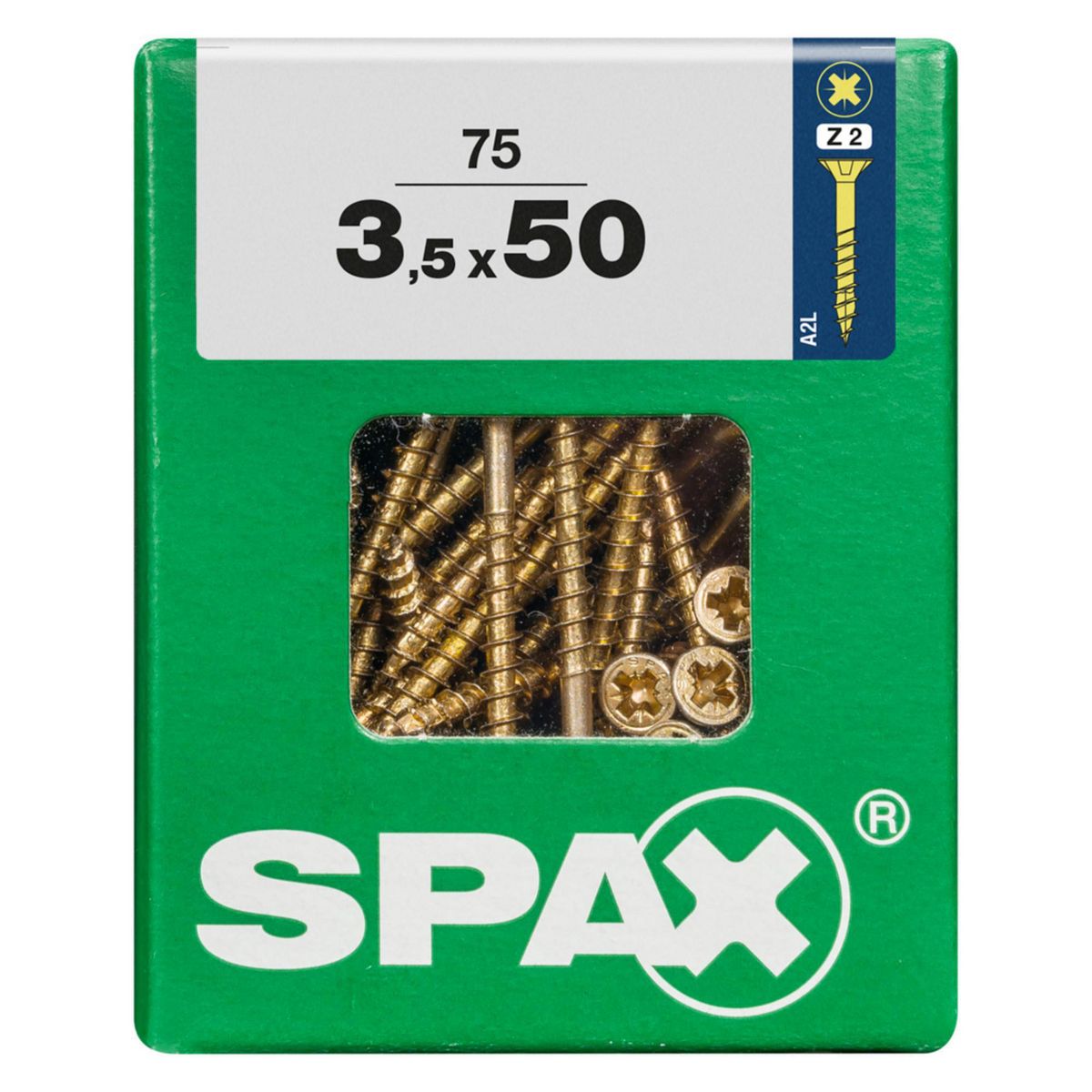 Tirafón Cabeza Plana Bicro Yellox 3,5x50 L 75 pzs, marca SPAX - Foto 2