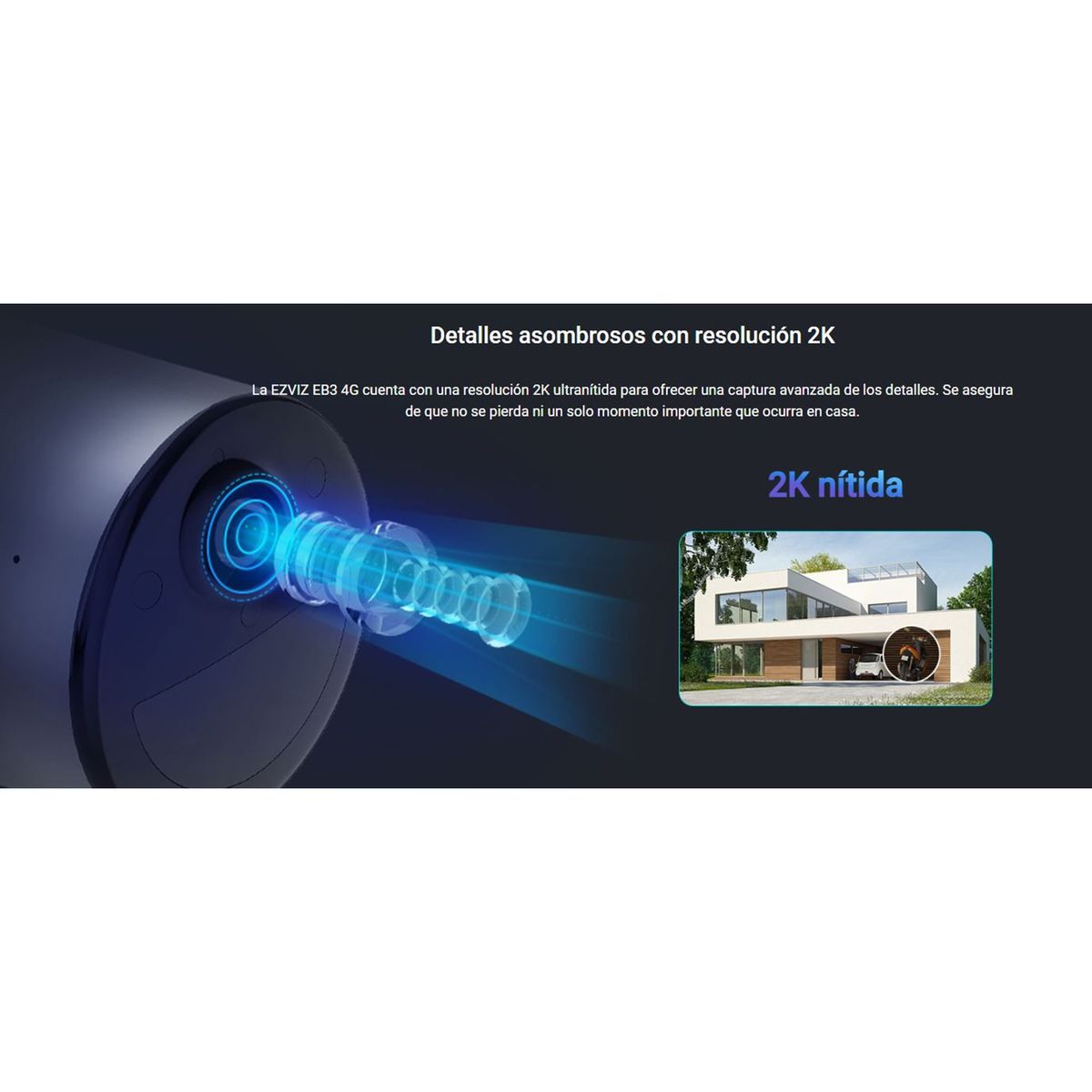 EZVIZ - Ezviz Cámara EB3 4G 2K Inteligente Exterior Inalambrica con Batería