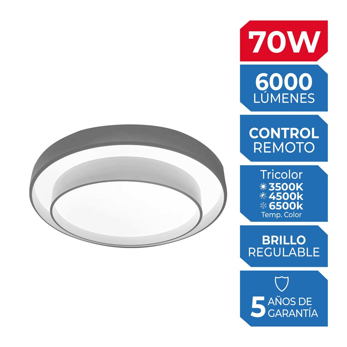  - Plafón Blanco con Control Madrid