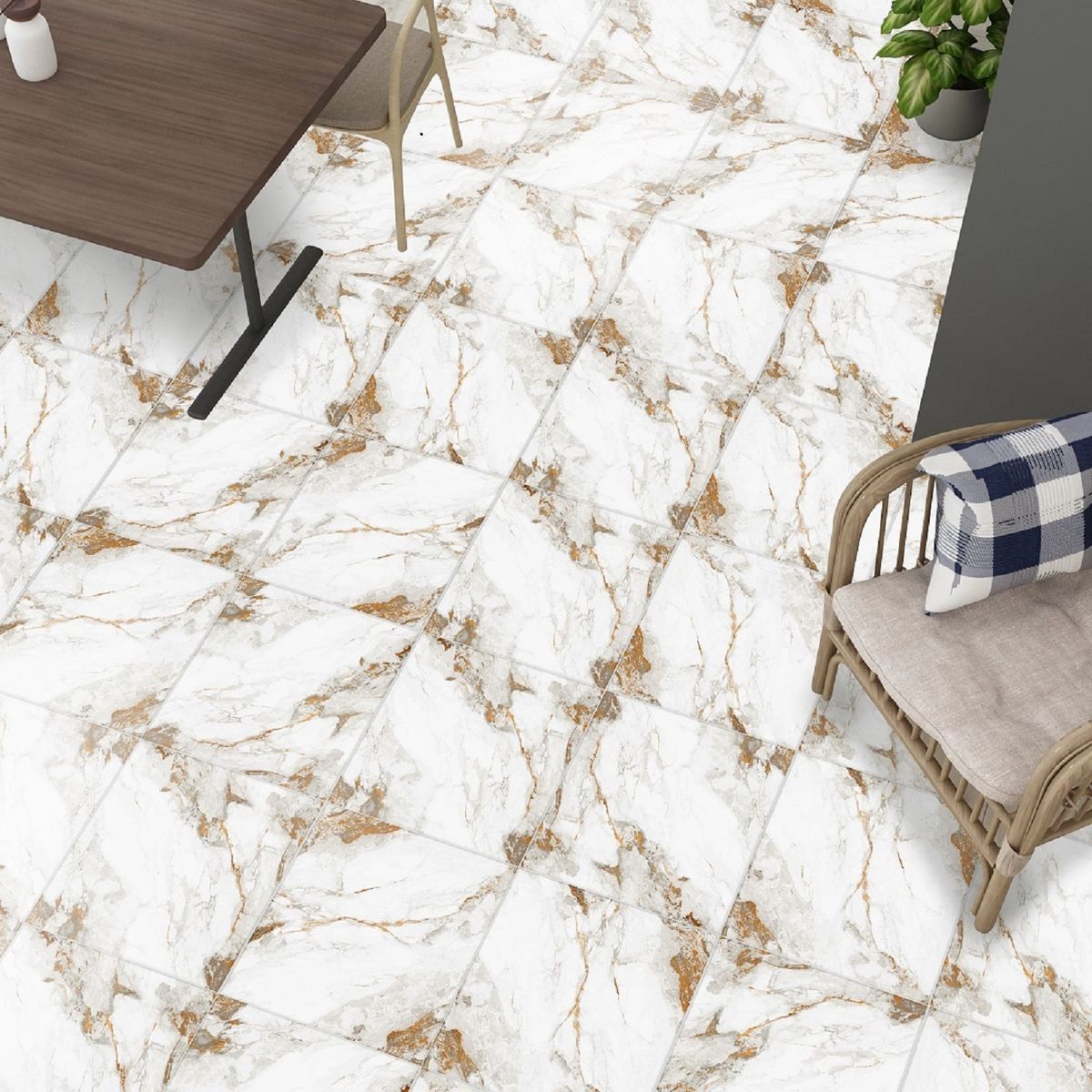 SAN LORENZO - Cerámica Beige 45x45cm Marmolado 2.29m2.