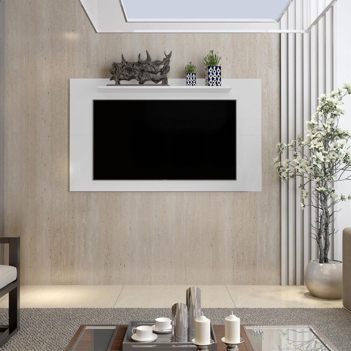 2020 HOME - Panel para TV Hasta 55'' Samba - Blanco