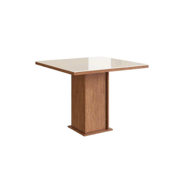  - Mesa de Comedor Cuadrada 4 Sillas Canela