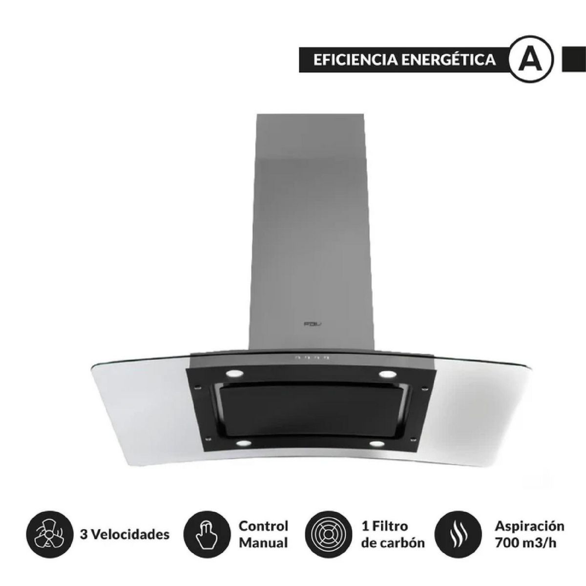 FDV - Campana Isla New Crystal 90cm