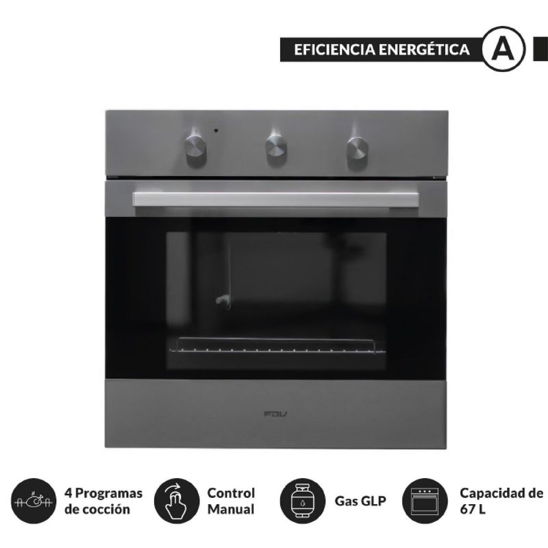 FDV - Horno Empotrable Elegance 67 L A Gas Glp (Balón De Gas) Fdv