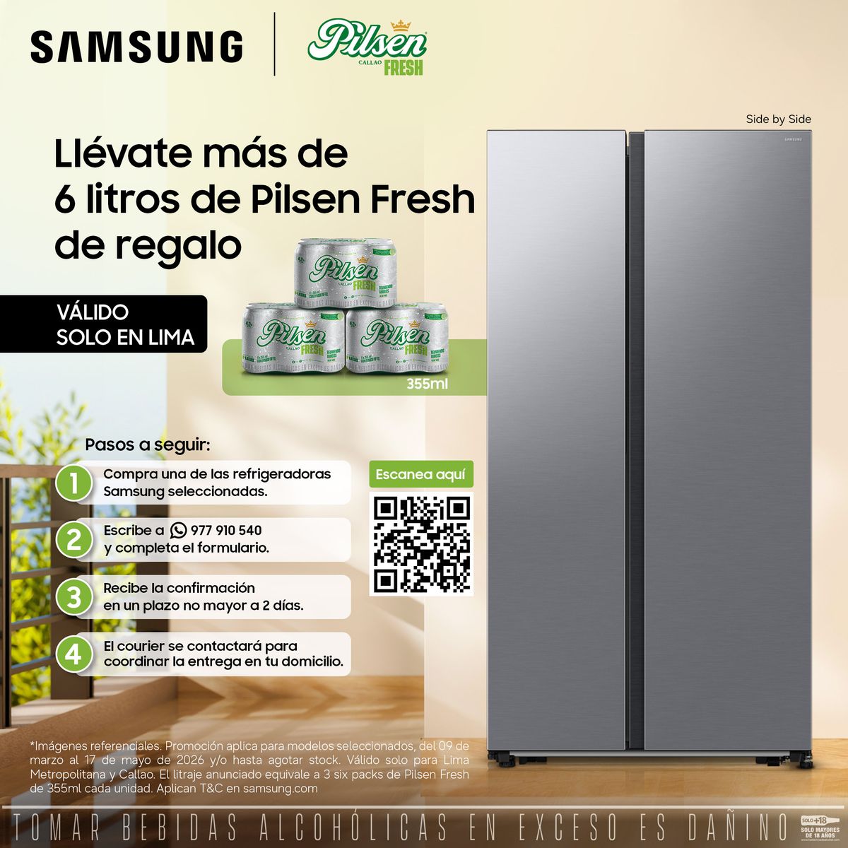 SAMSUNG - Refrigeradora 564L All Around Cooling Plata RS57DG4000M9