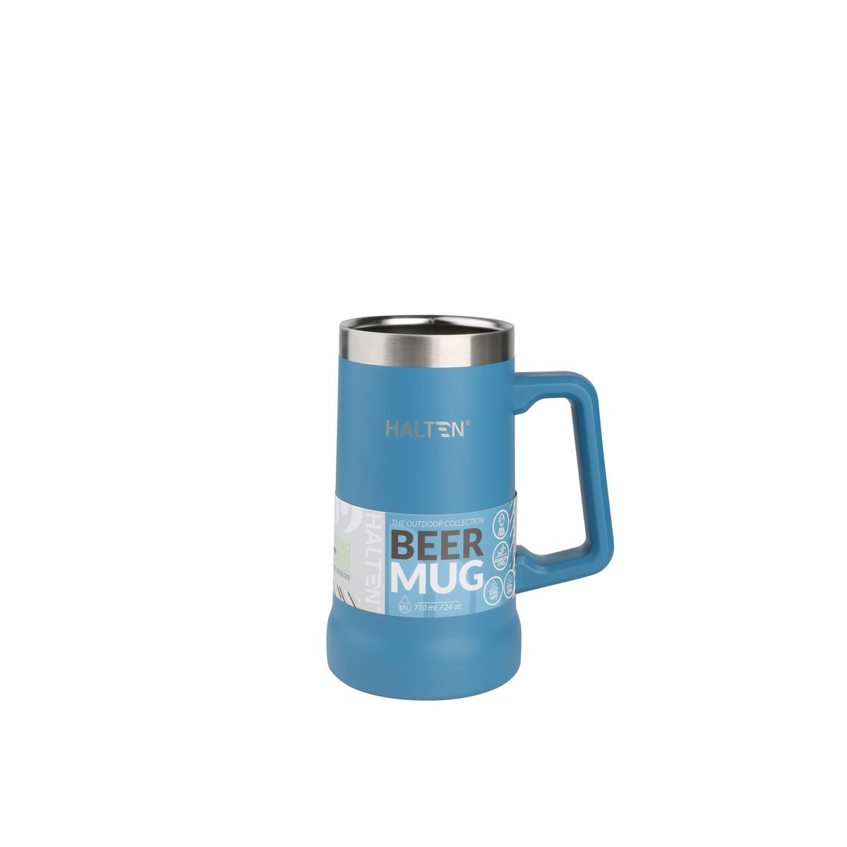  - Mug Cervecero Acero Inoxidable Color Variado 710ml