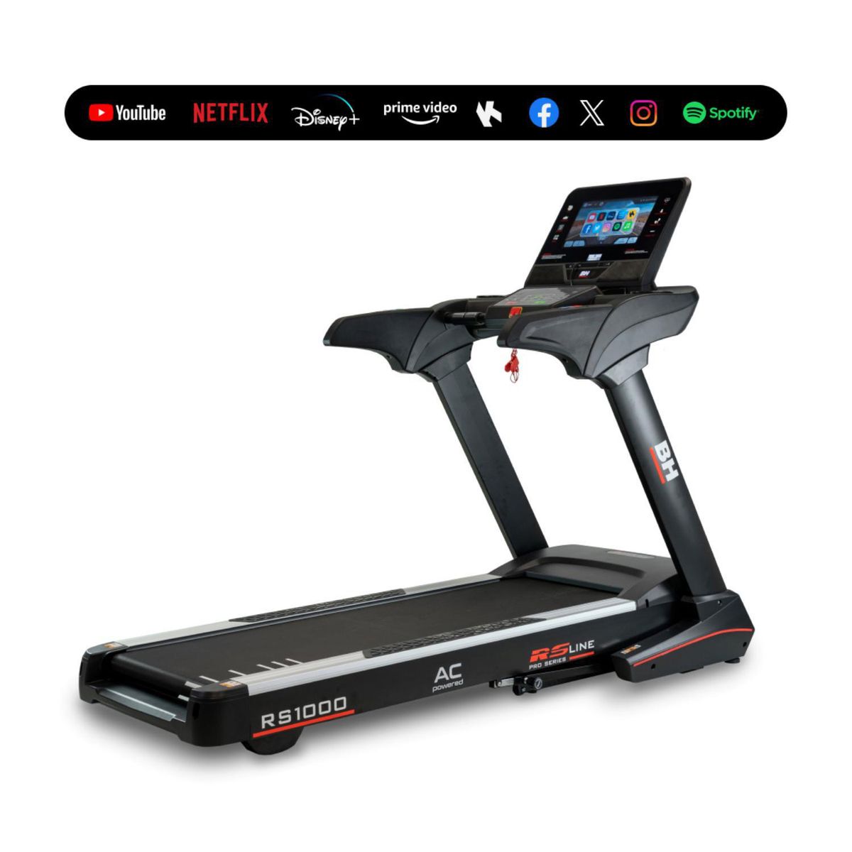 MONARK - Trotadora Eléctrica BH RS1000 TFT