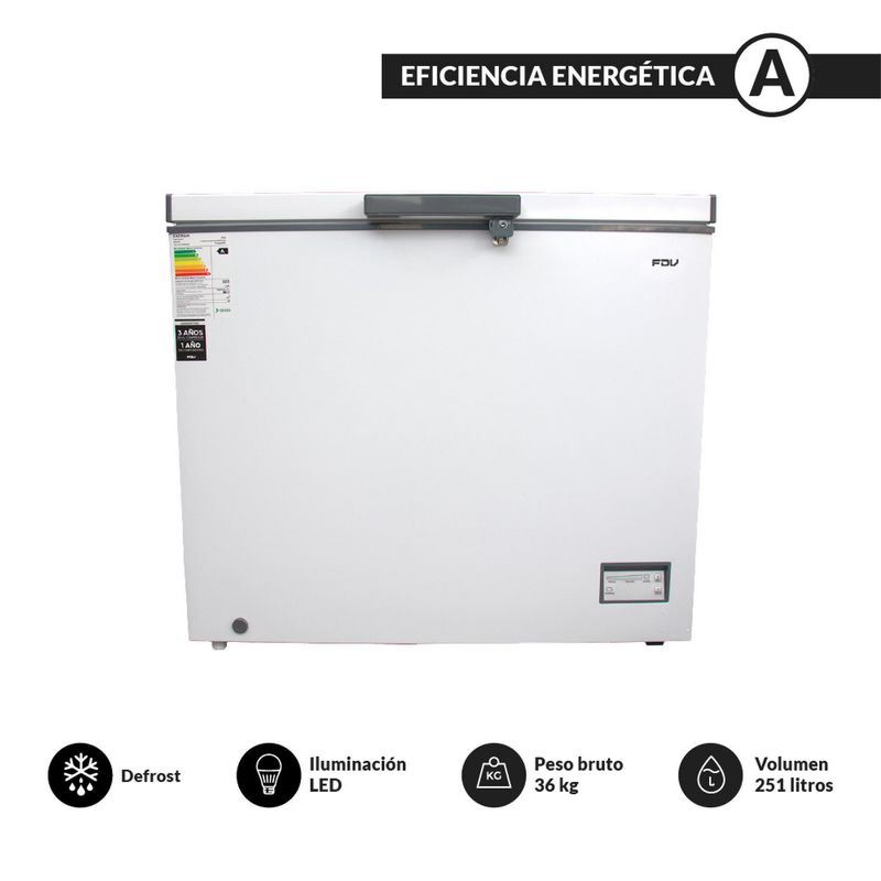 FDV - Congelador Horizontal Blanco 251 Litros Fdv