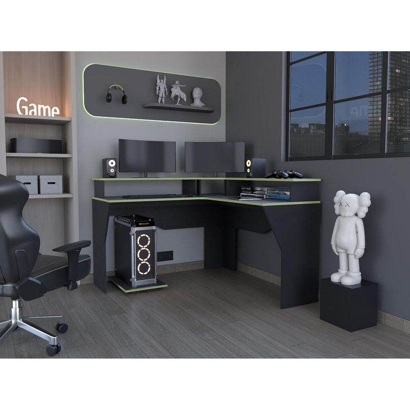 TUHOME - Escritorio Gamer L Guma Verde