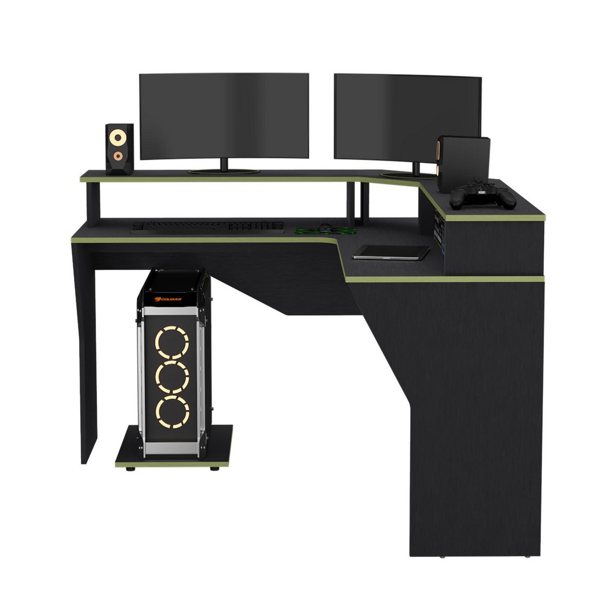 TUHOME - Escritorio Gamer L Guma Verde