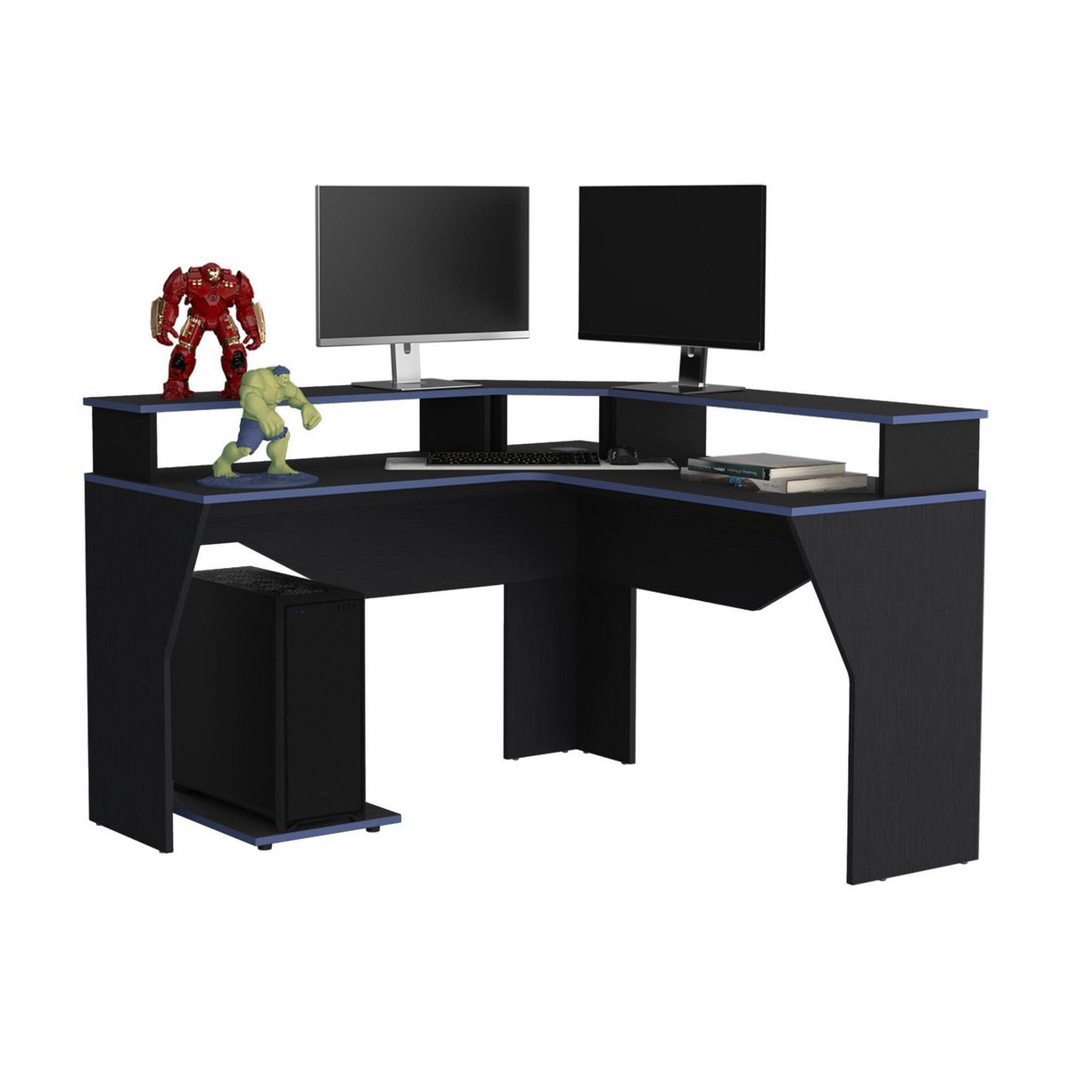 TUHOME - Escritorio Gamer G Wengue/Azul