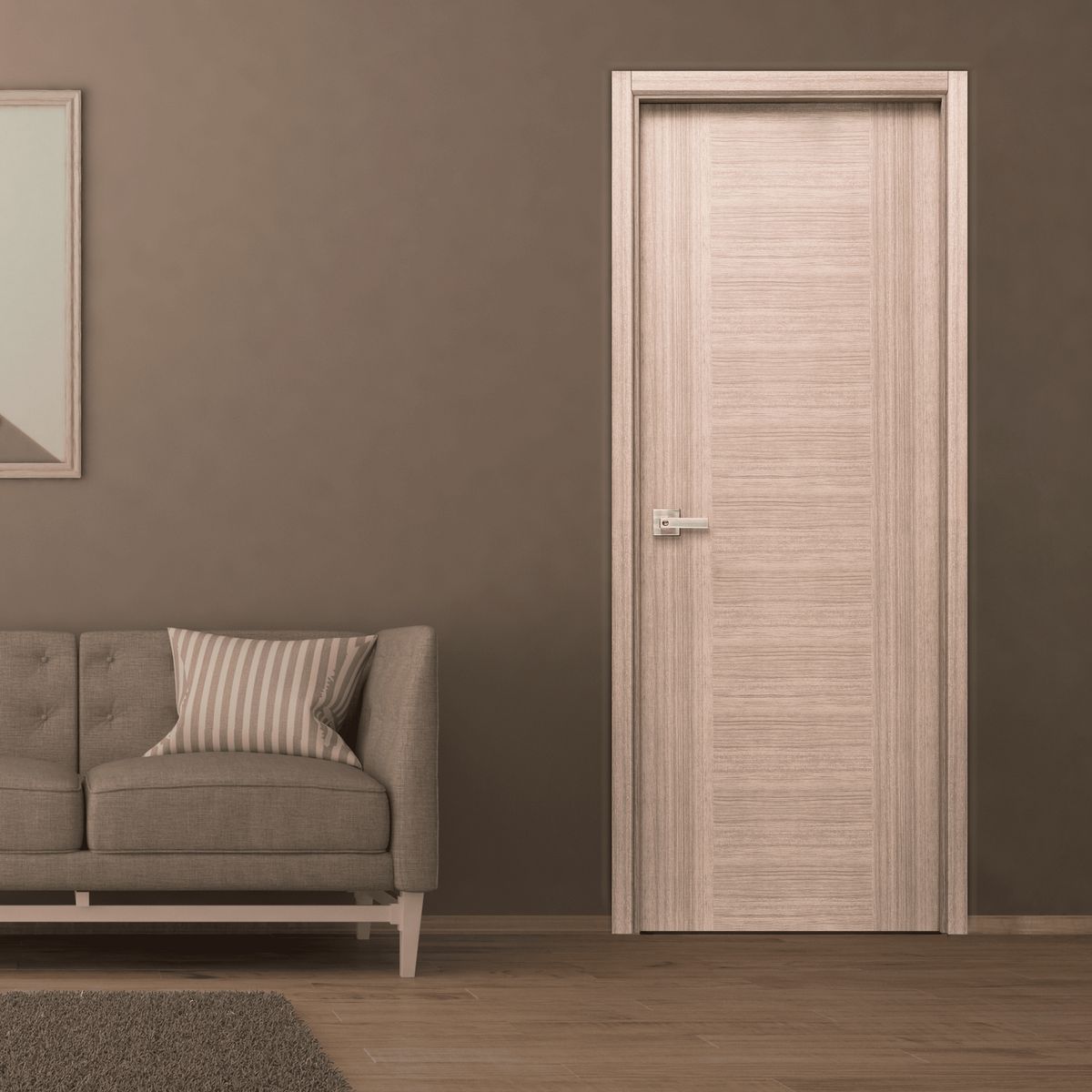 Puerta Interior HDF Montreal Beige, marca ARES - Foto Principal